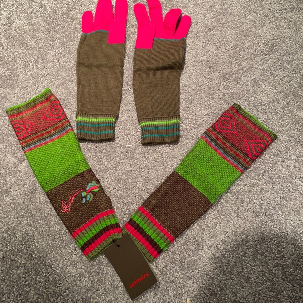 NWT Catimini Girls Gloves & Arm Warmers